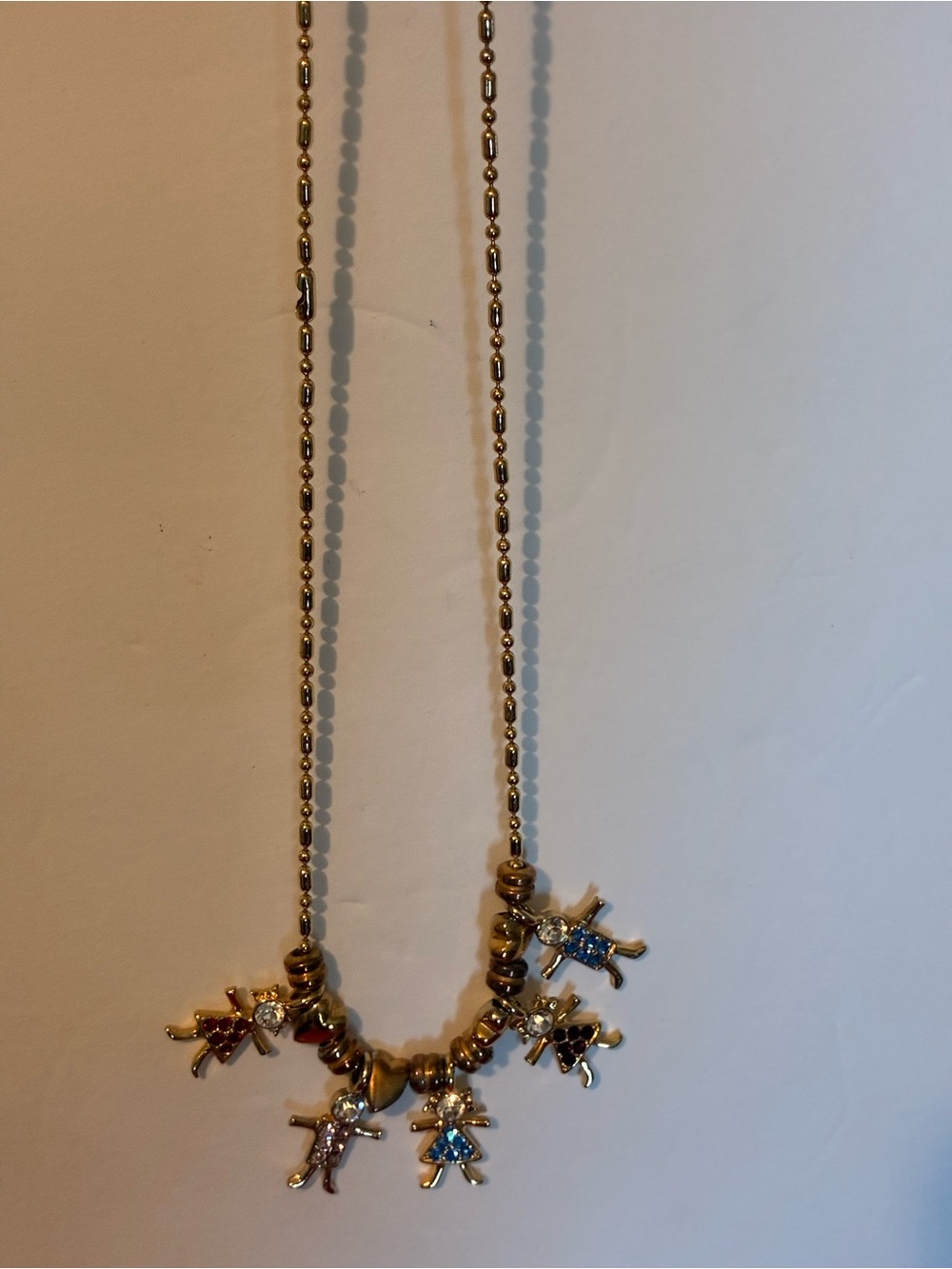Swarovski Gold Tone Necklace with Red, Blue, Black and Clear Accents - Picture 5 of 5